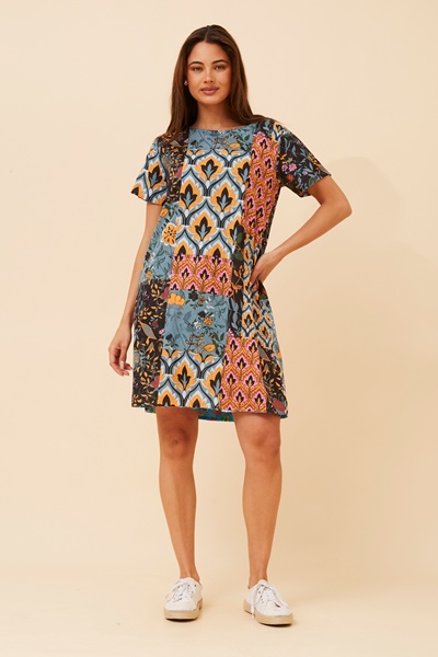SHARVARI REVERSIBLE SHIFT DRESS