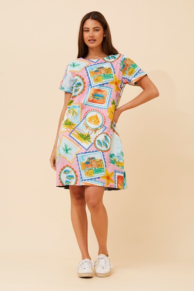 SHARVARI REVERSIBLE SHIFT DRESS