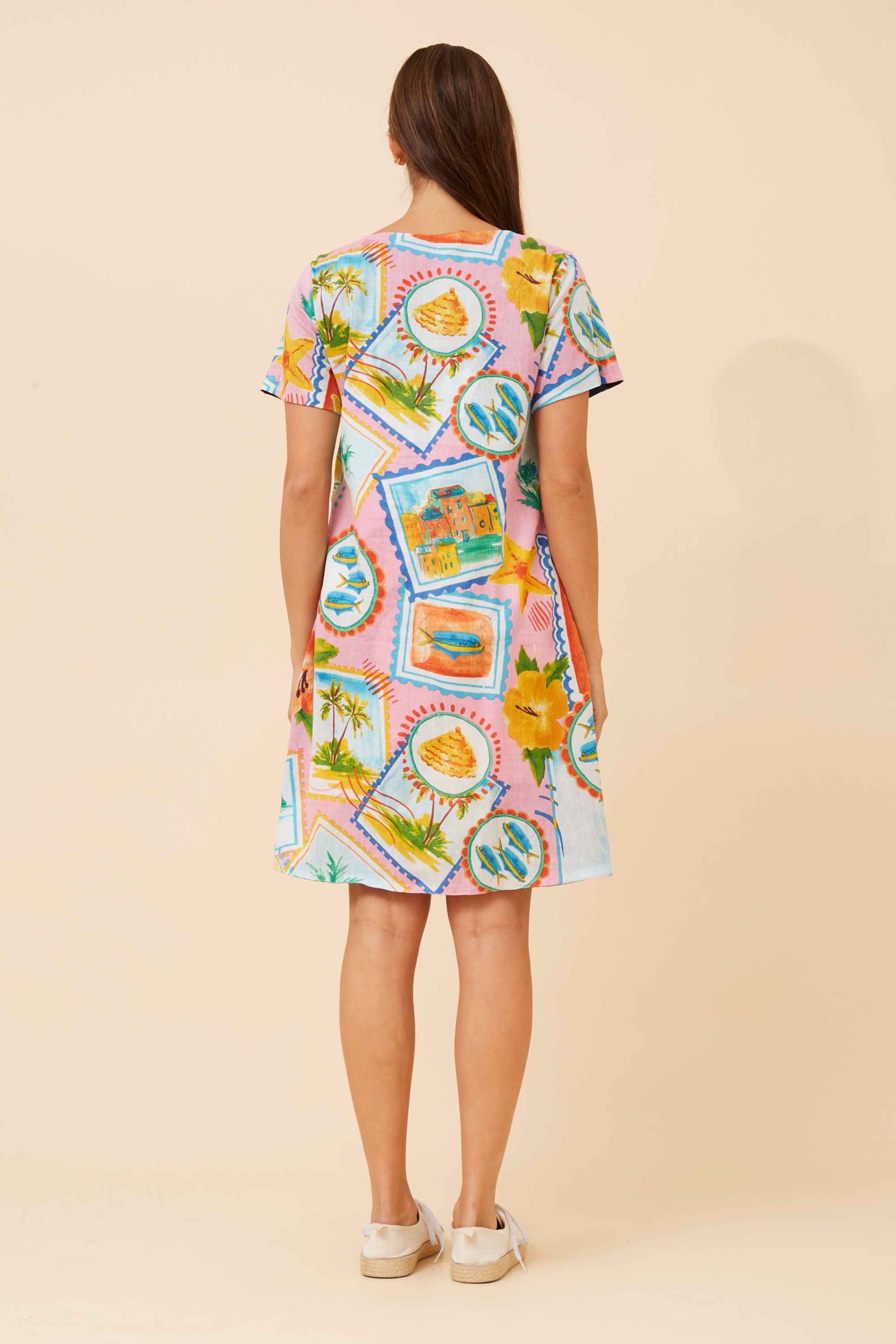 SHARVARI REVERSIBLE SHIFT DRESS