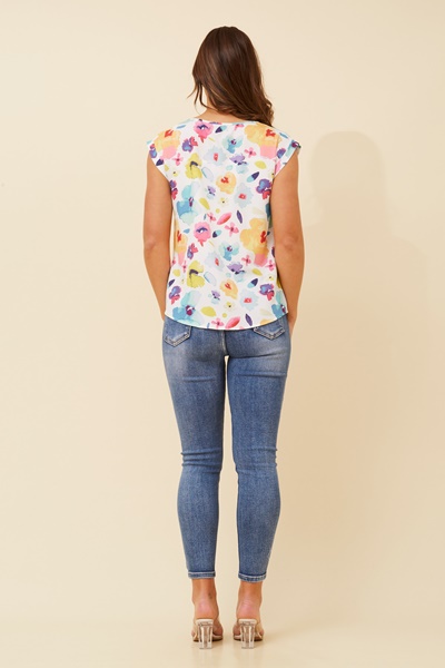 SHELLY ABSTRACT PRINT TOP