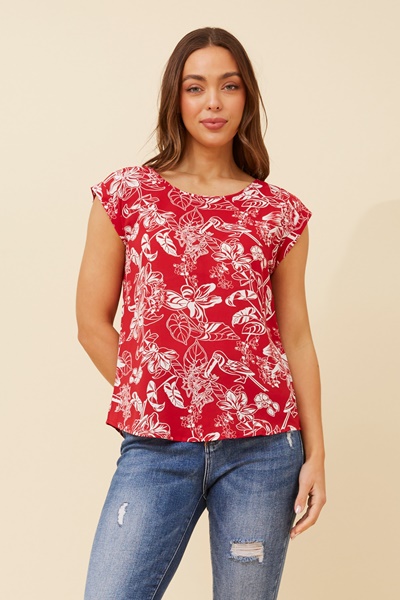 SHELLY FLORAL PRINT TOP