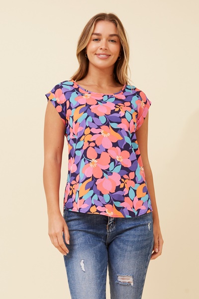 SHELLY FLORAL PRINT TOP
