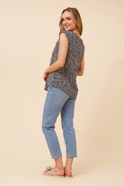 SHELLY HEART PRINT TOP