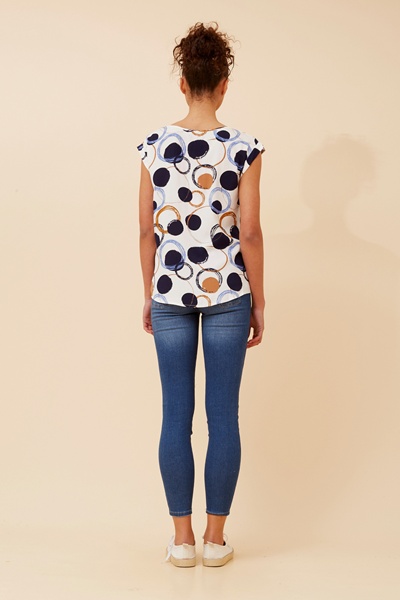 SHELLY POLKA DOT PRINT TOP
