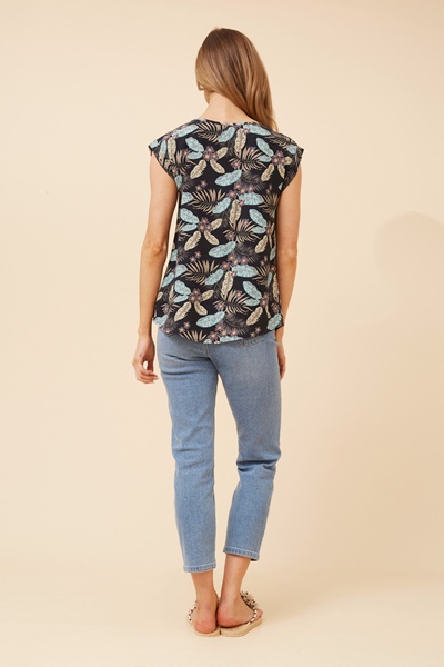 SHELLY TROPICAL PRINT TOP
