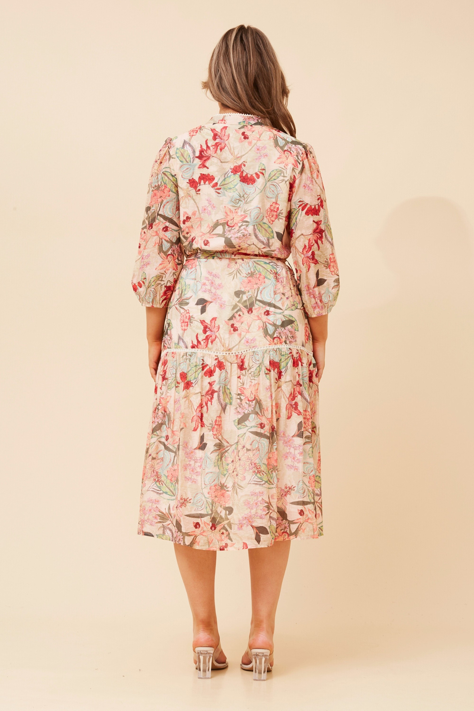 SHERLAINE FLORAL MIDI DRESS