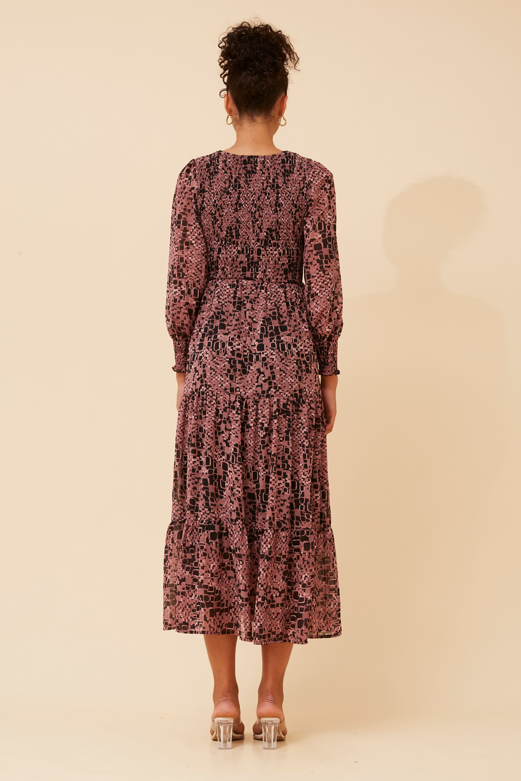 SHERRY ABSTRACT PRINT MAXI DRESS