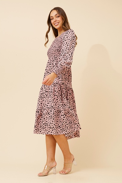 SHERRY ANIMAL PRINT MIDI DRESS