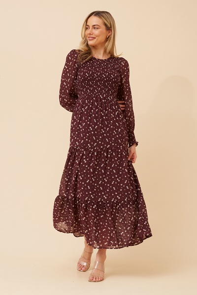 SHERRY DITSY PRINT MAXI DRESS