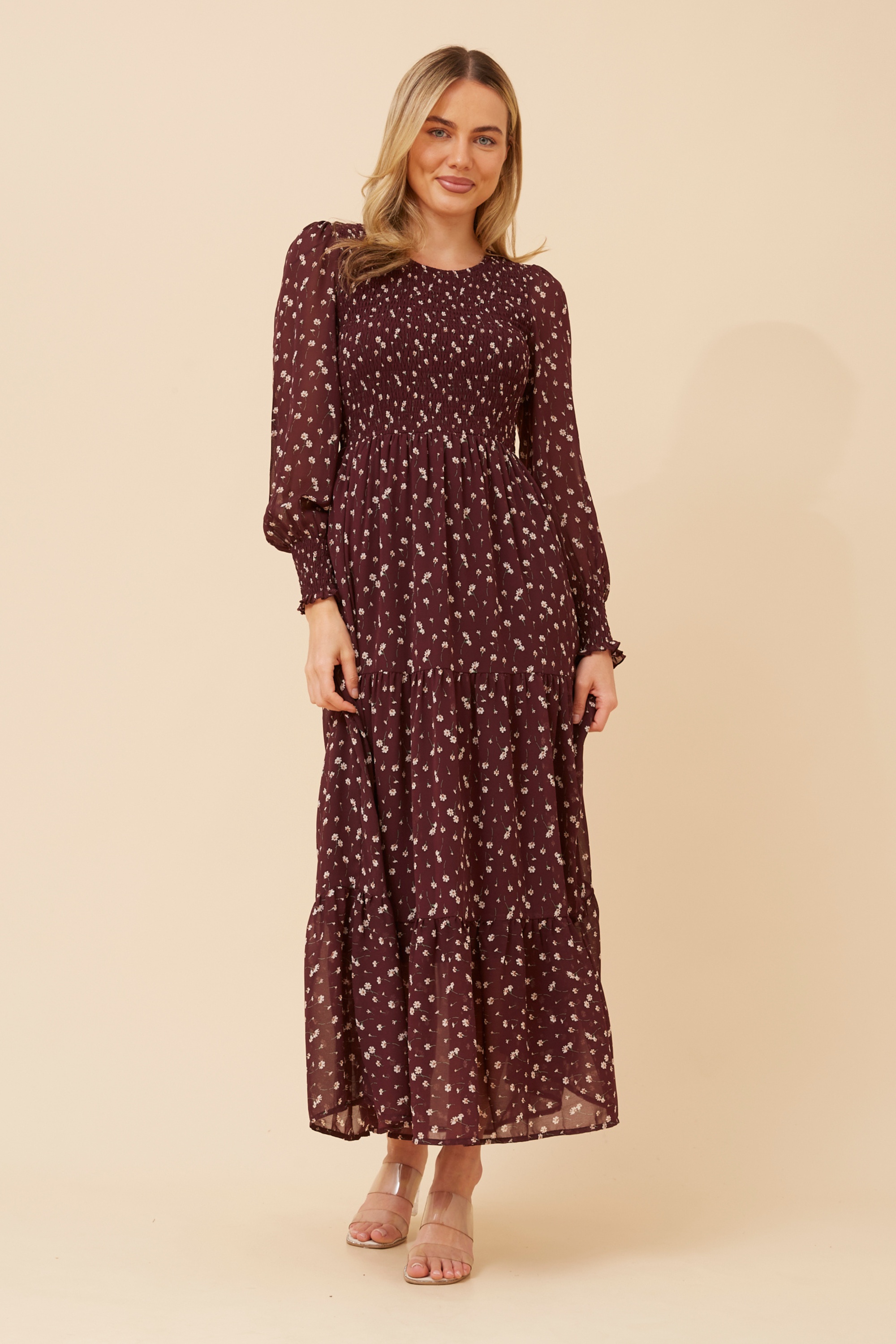 SHERRY DITSY PRINT MAXI DRESS