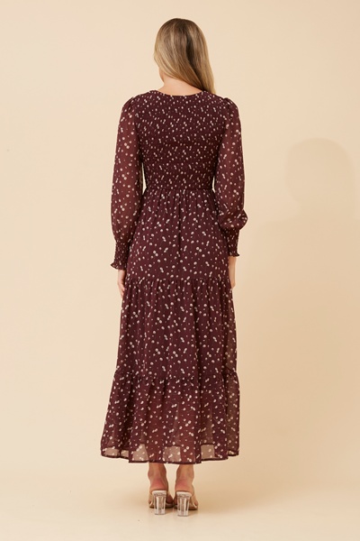 SHERRY DITSY PRINT MAXI DRESS