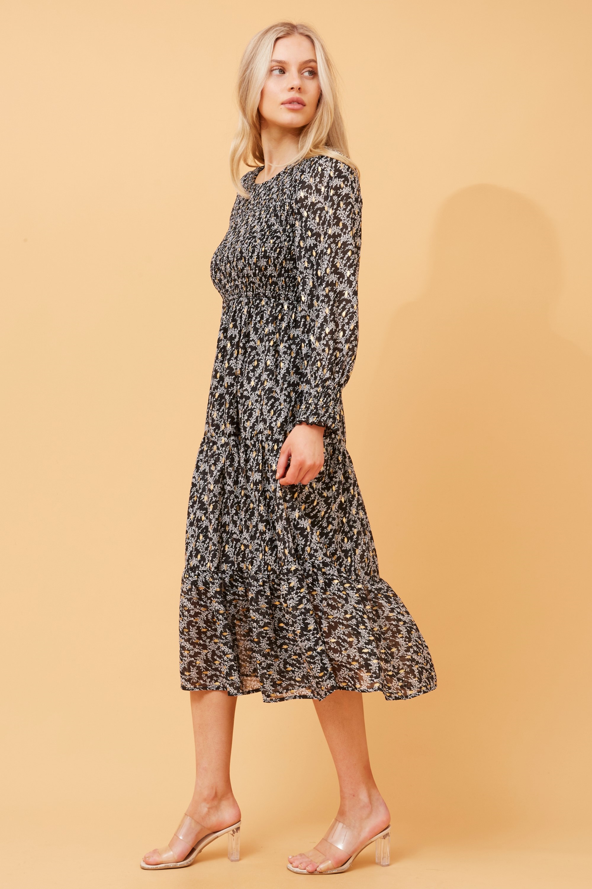 SHERRY FLORAL MIDI DRESS