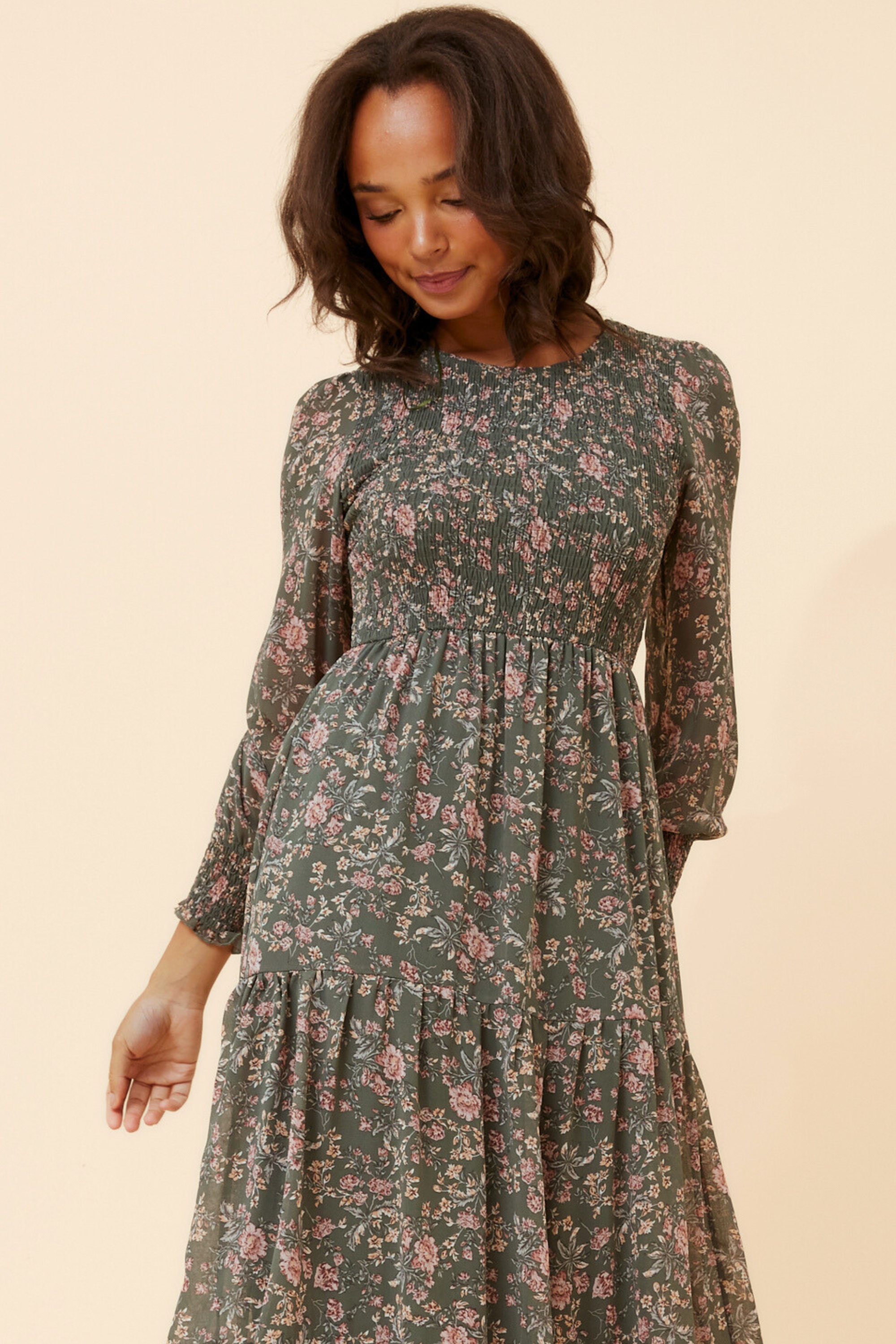 SHERRY FLORAL PRINT MAXI DRESS