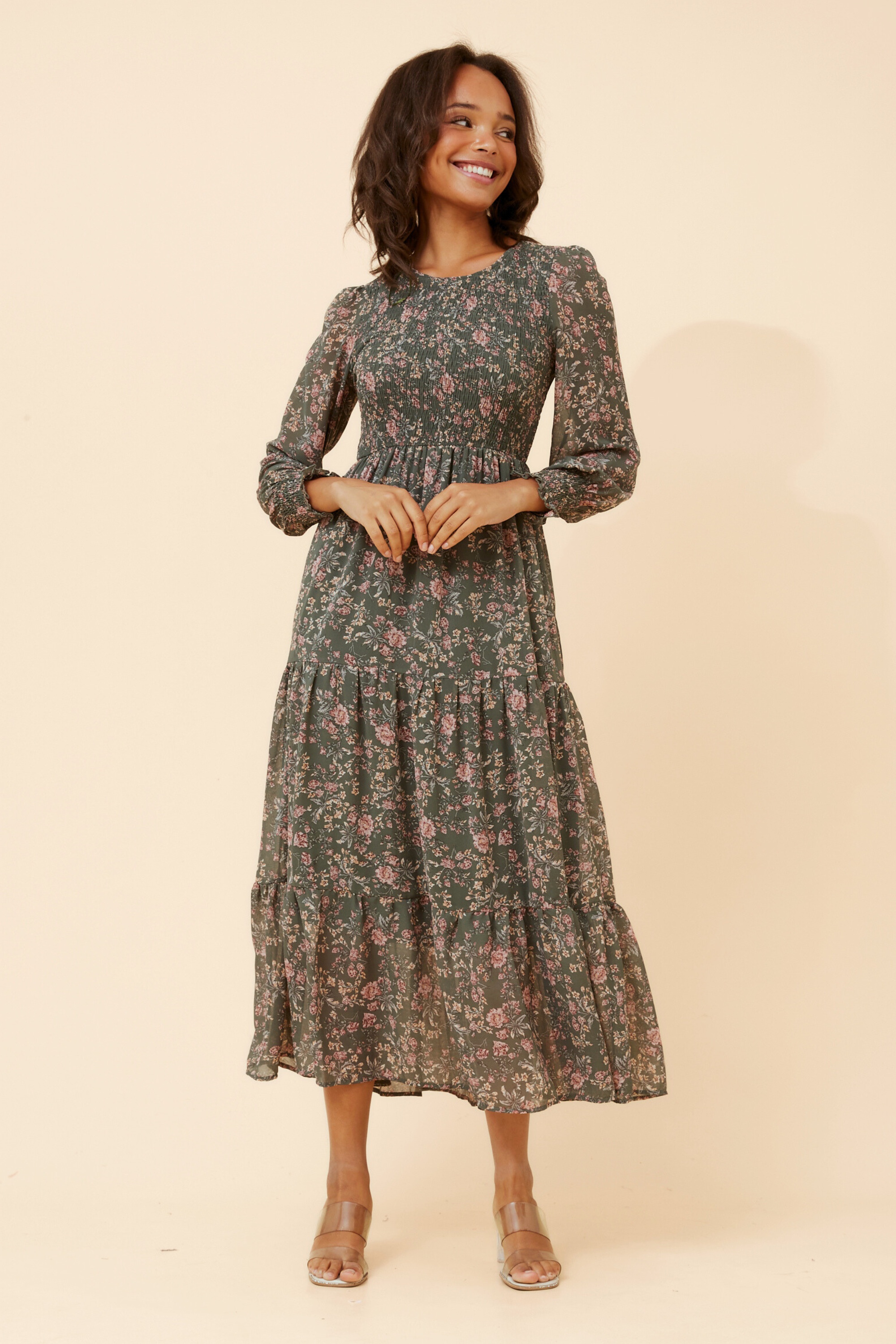 SHERRY FLORAL PRINT MAXI DRESS