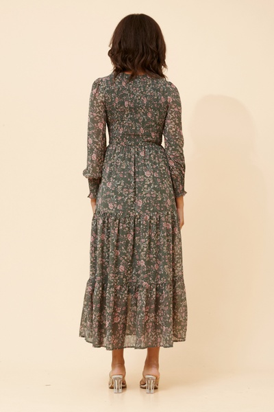 SHERRY FLORAL PRINT MAXI DRESS