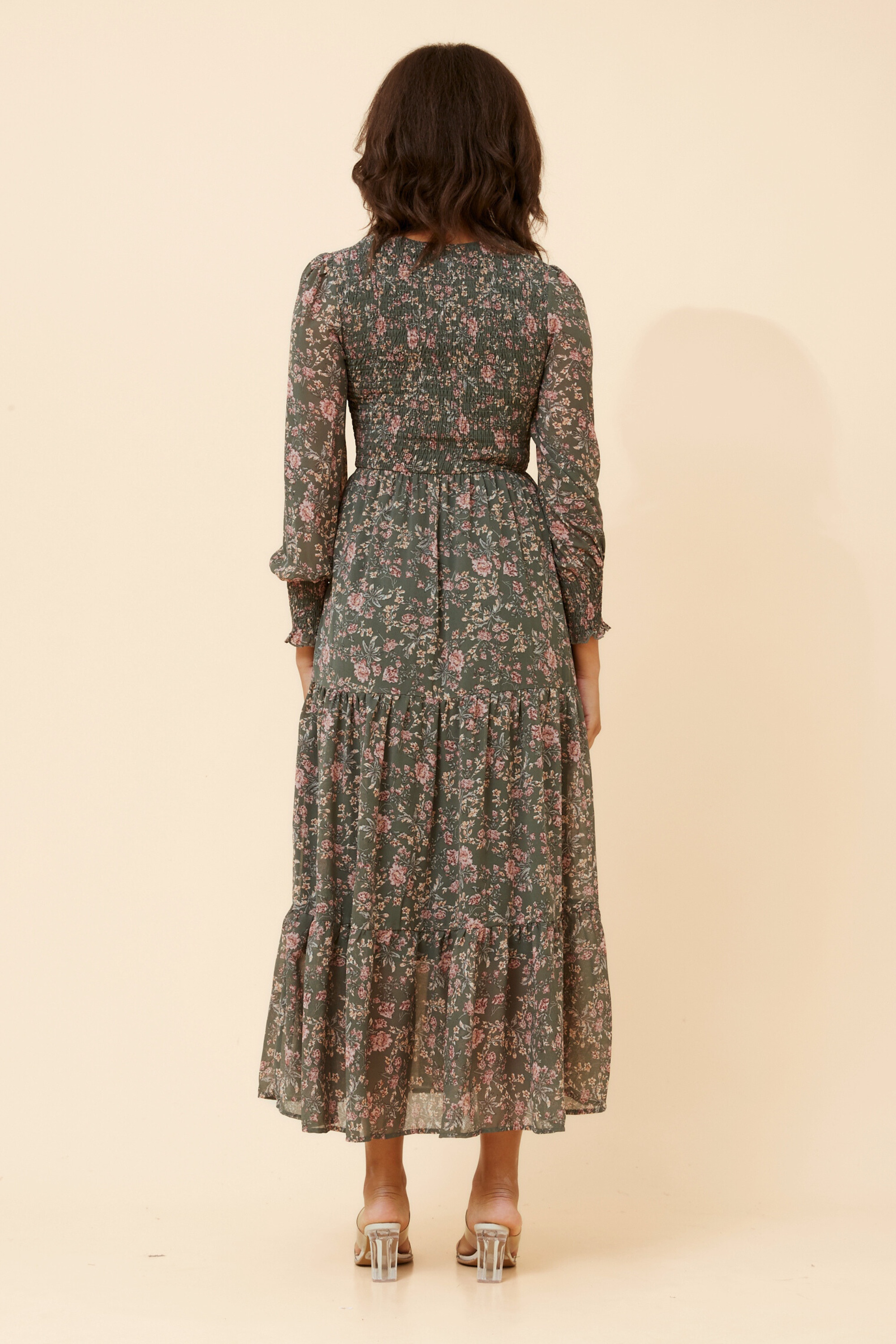 SHERRY FLORAL PRINT MAXI DRESS