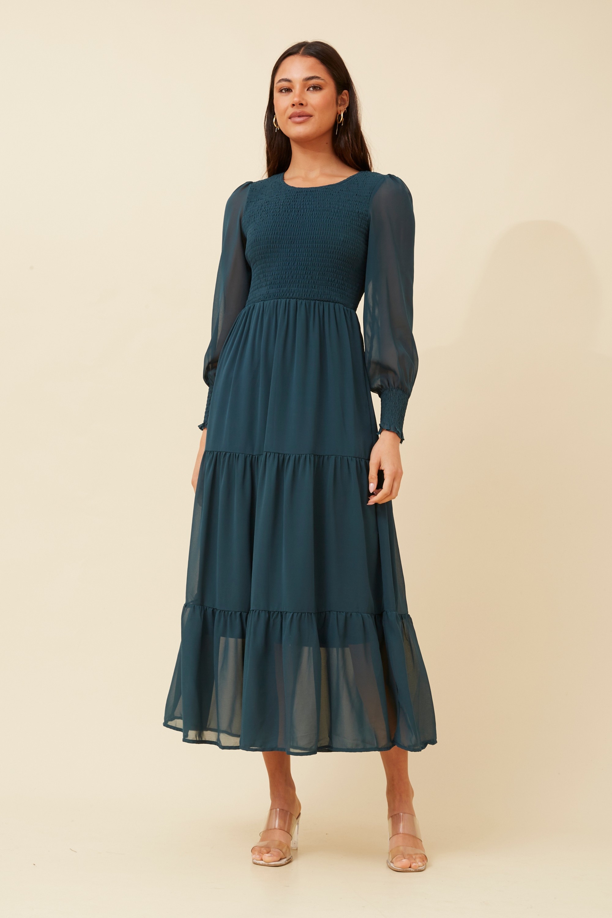 SHERRY MAXI TIERED DRESS