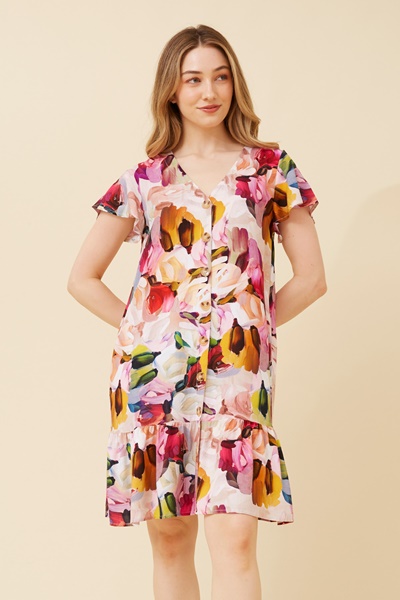 SHILOH ABSTRACT PRINT DRESS