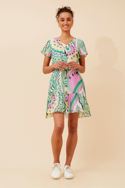 SHILOH ABSTRACT PRINT DRESS