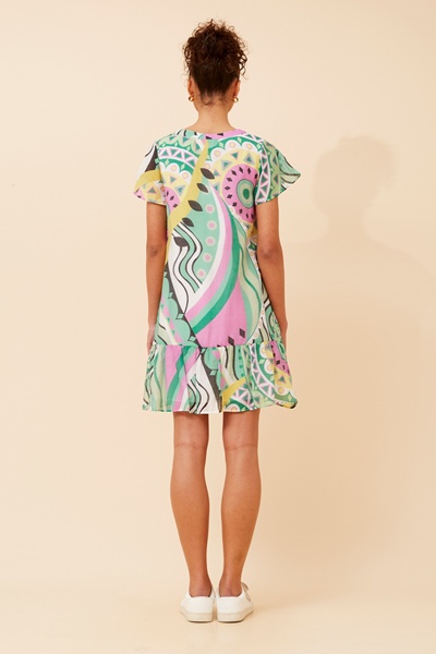 SHILOH ABSTRACT PRINT DRESS