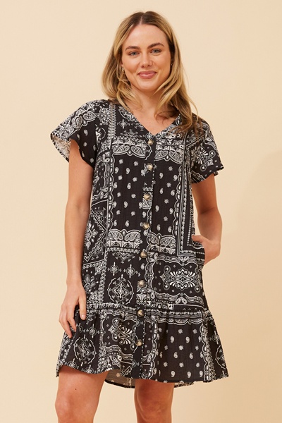 SHILOH BANDANA PRINT DRESS