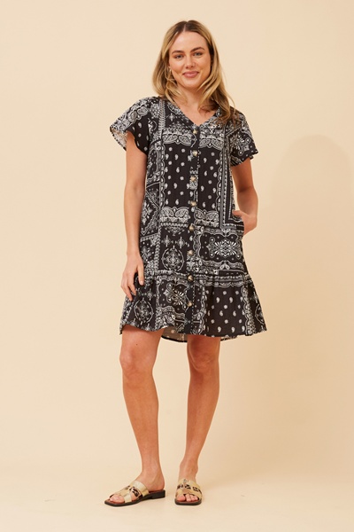 SHILOH BANDANA PRINT DRESS