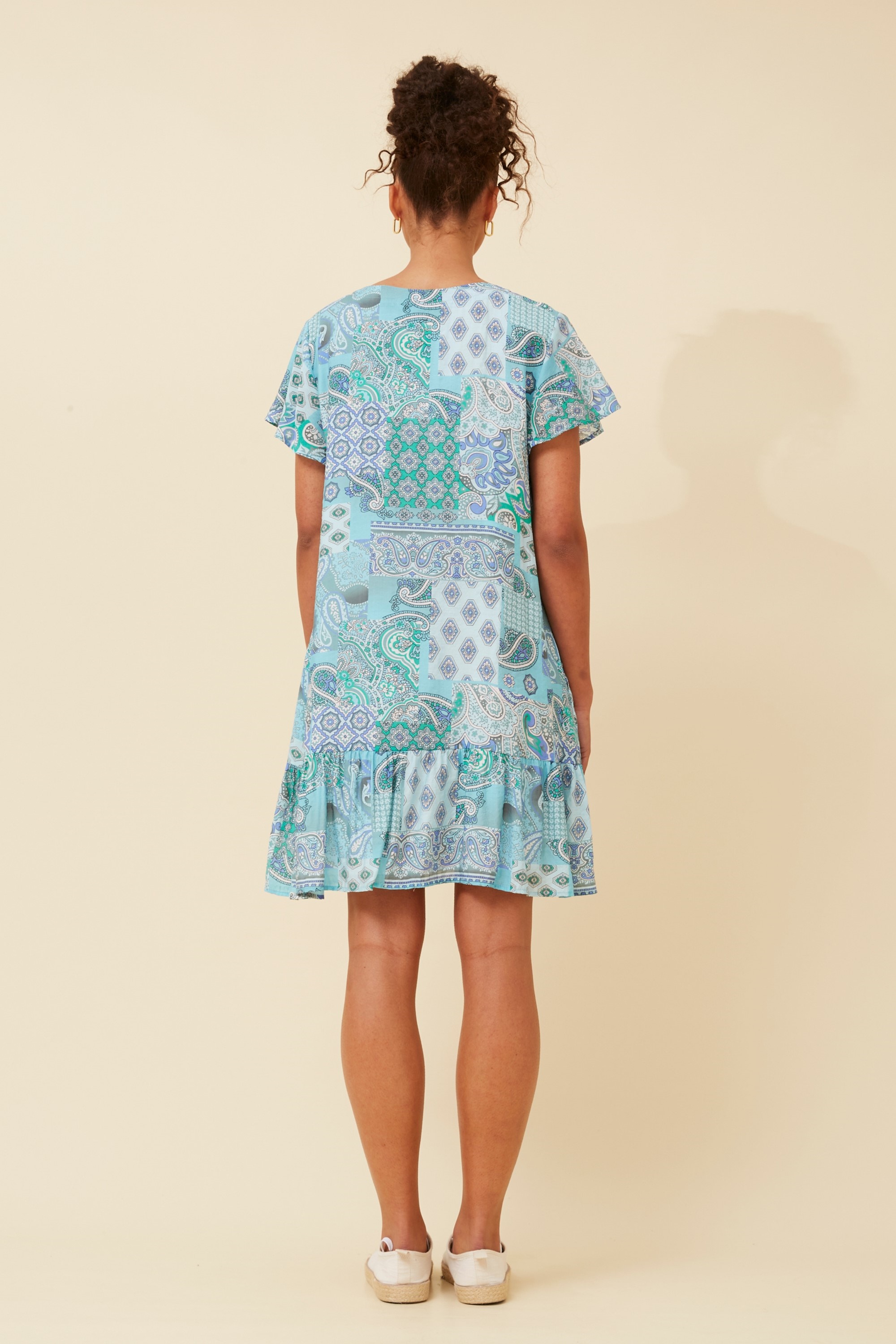 SHILOH PATCHWORK PRINT DRESS