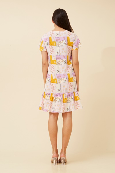 SHILOH PATCHWORK PRINT DRESS