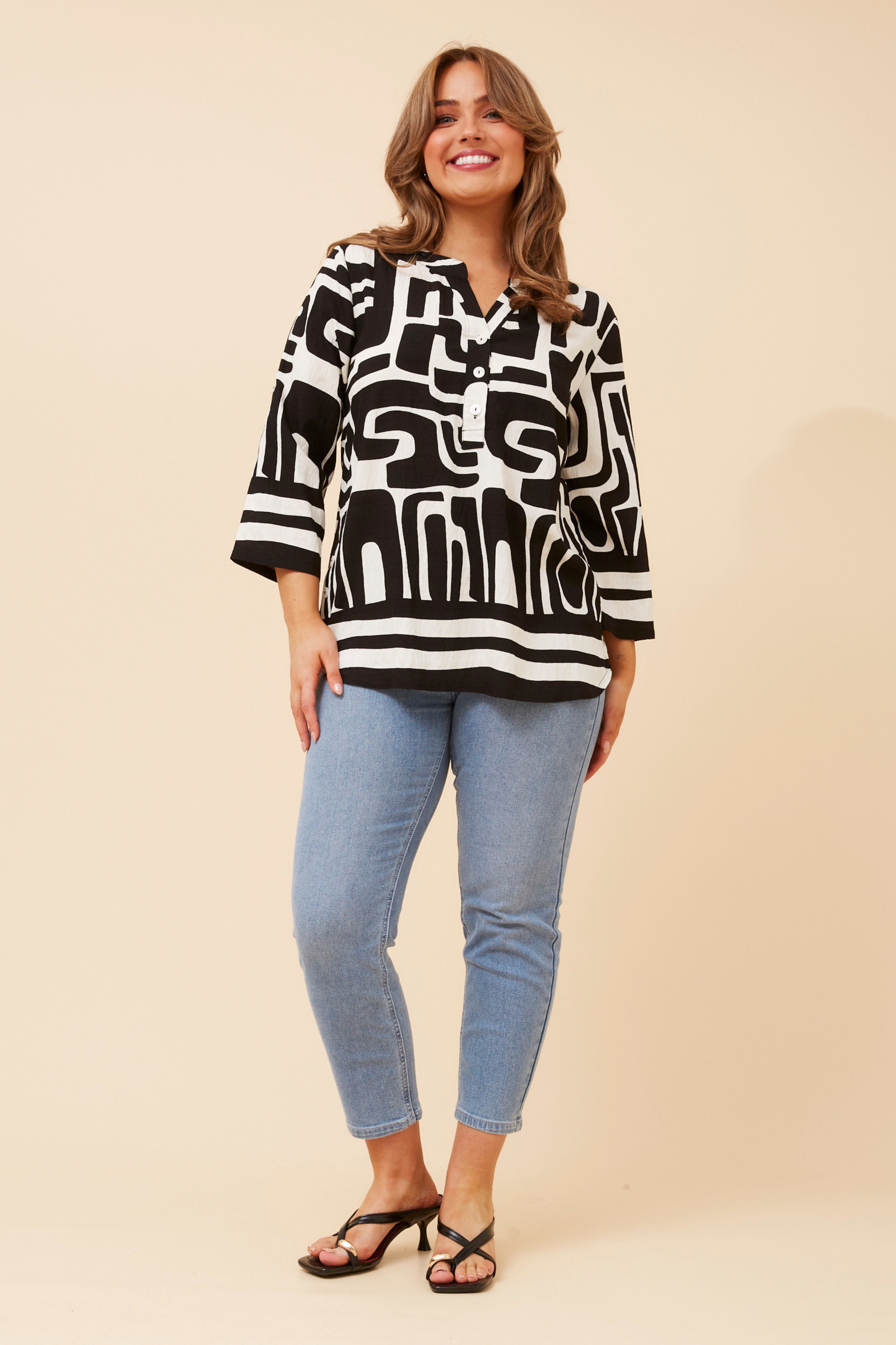 SHILPI ABSTRACT PRINT BLOUSE