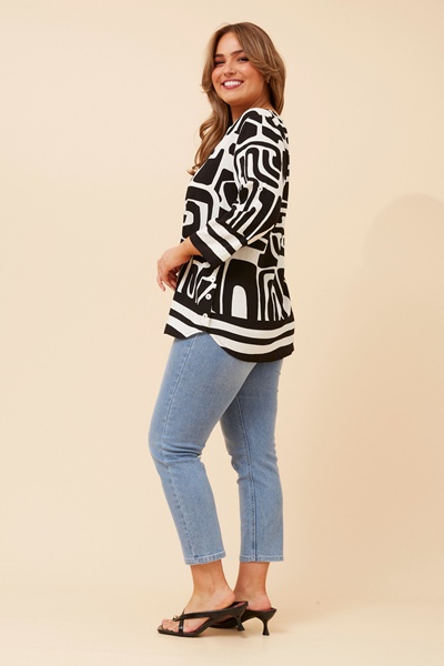 SHILPI ABSTRACT PRINT BLOUSE