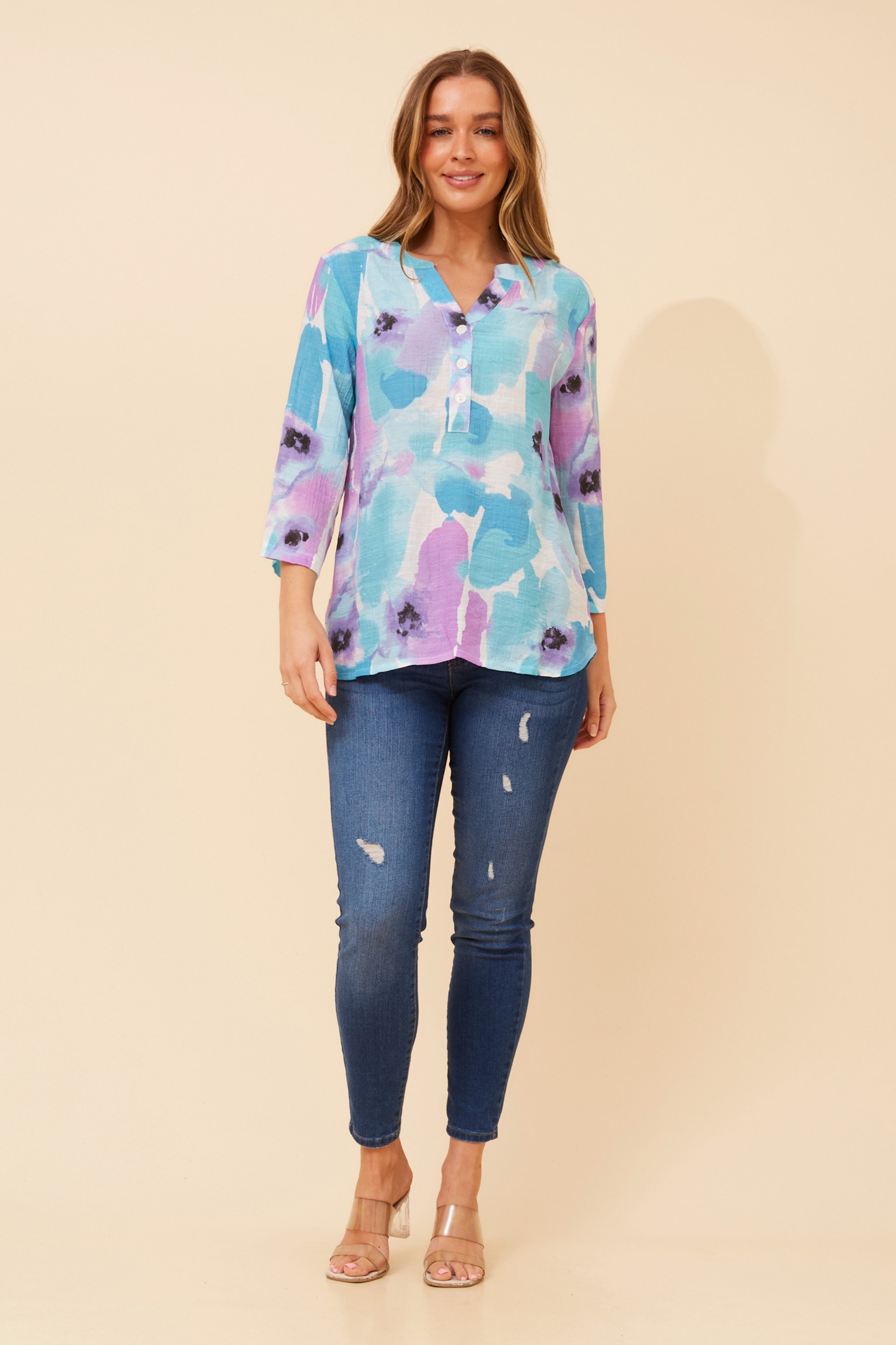 SHILPI ABSTRACT PRINT BLOUSE