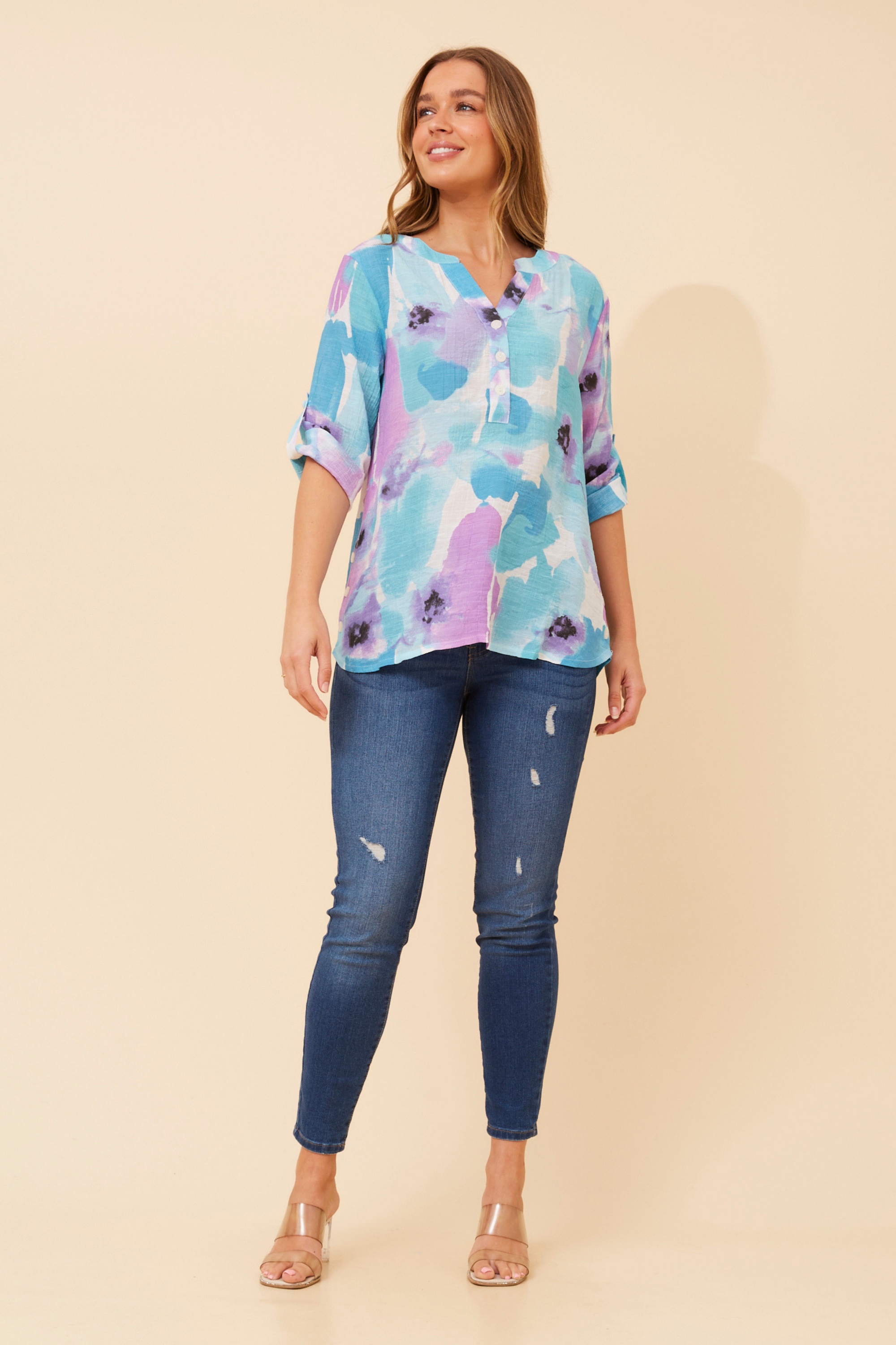 SHILPI ABSTRACT PRINT BLOUSE