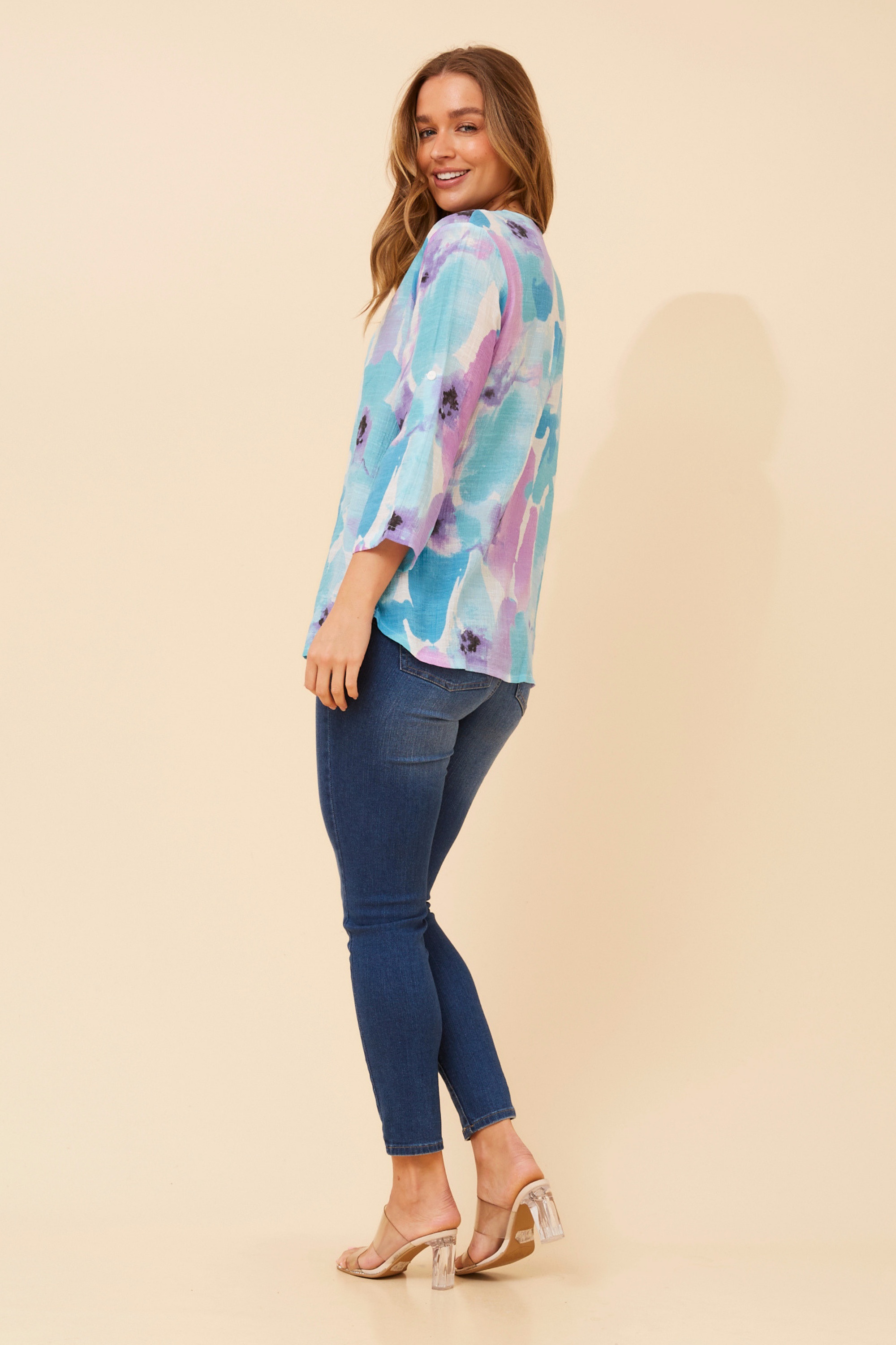 SHILPI ABSTRACT PRINT BLOUSE