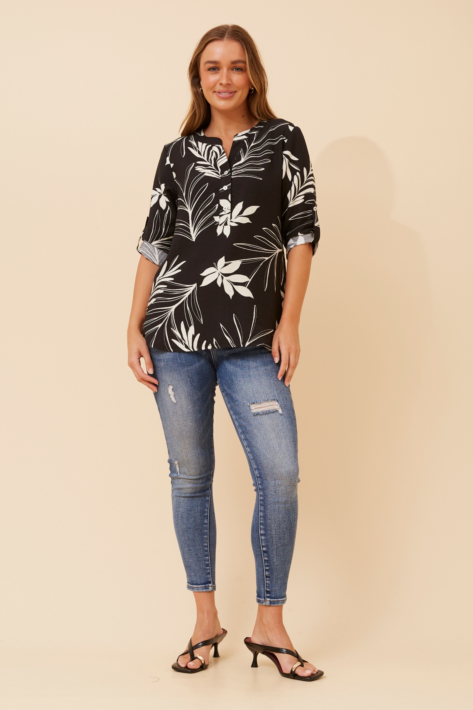 SHILPI LEAF PRINT BLOUSE