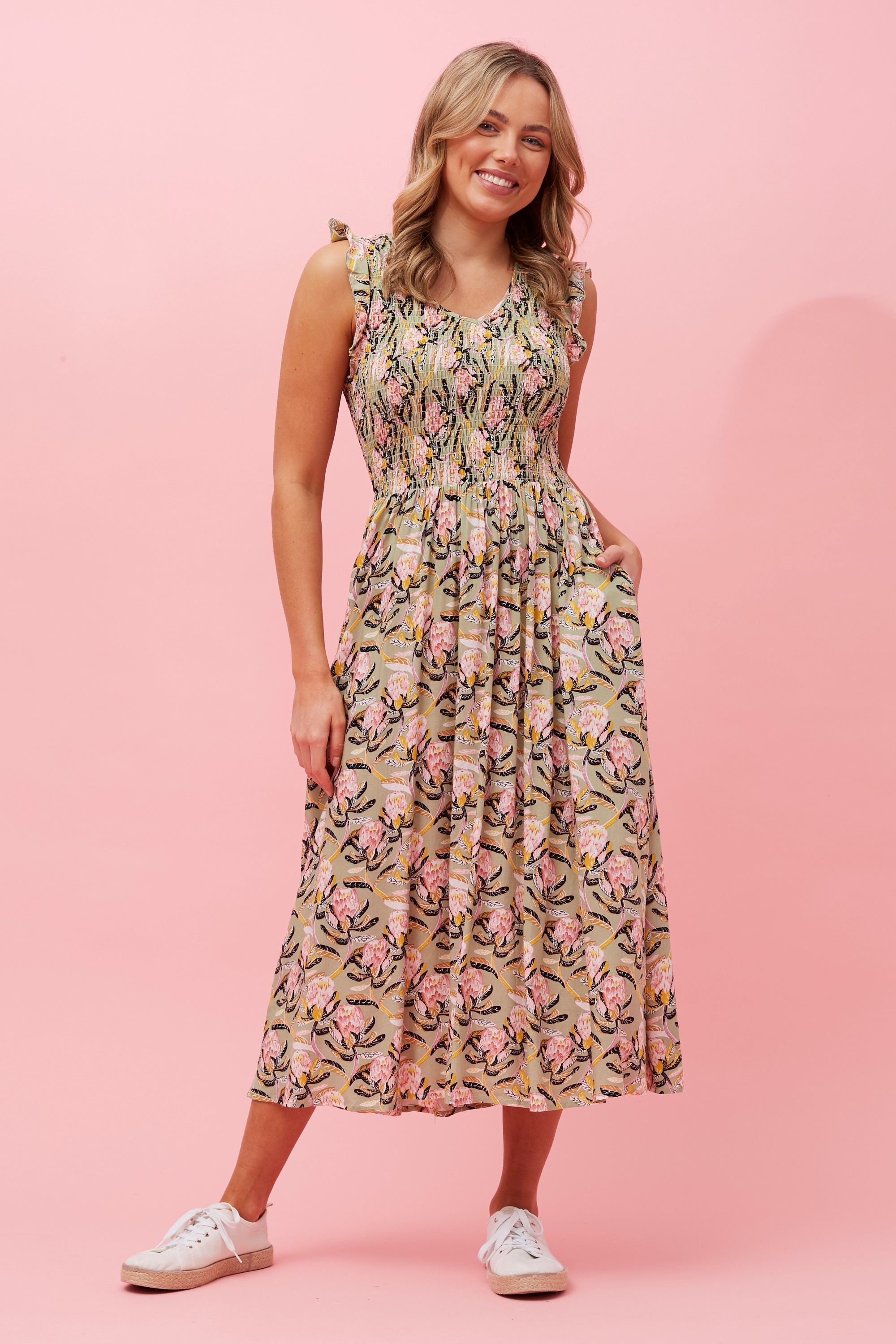 midi casual dresses australia