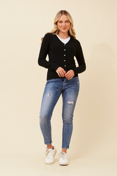 SHONTAY SOLID KNIT CARDIGAN