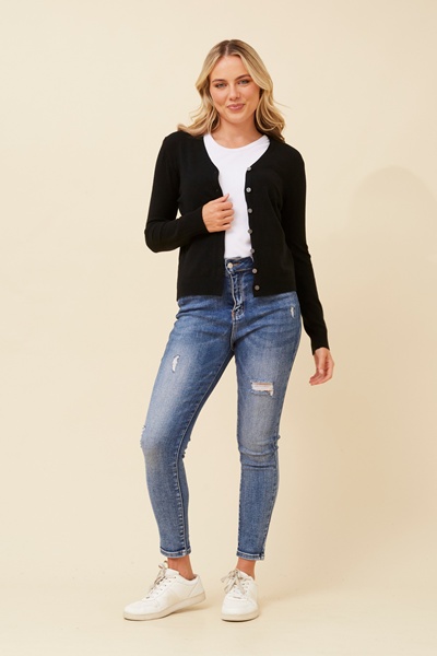 SHONTAY SOLID KNIT CARDIGAN