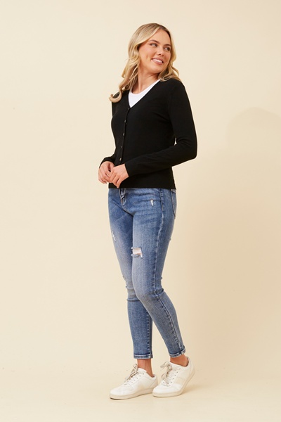 SHONTAY SOLID KNIT CARDIGAN