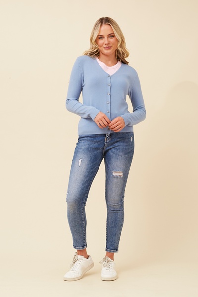 SHONTAY SOLID KNIT CARDIGAN