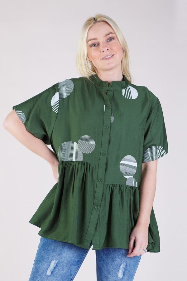 SHORT SLEEVE FRILL SHIRT SHORT SLEEVE FRILL SHIRT