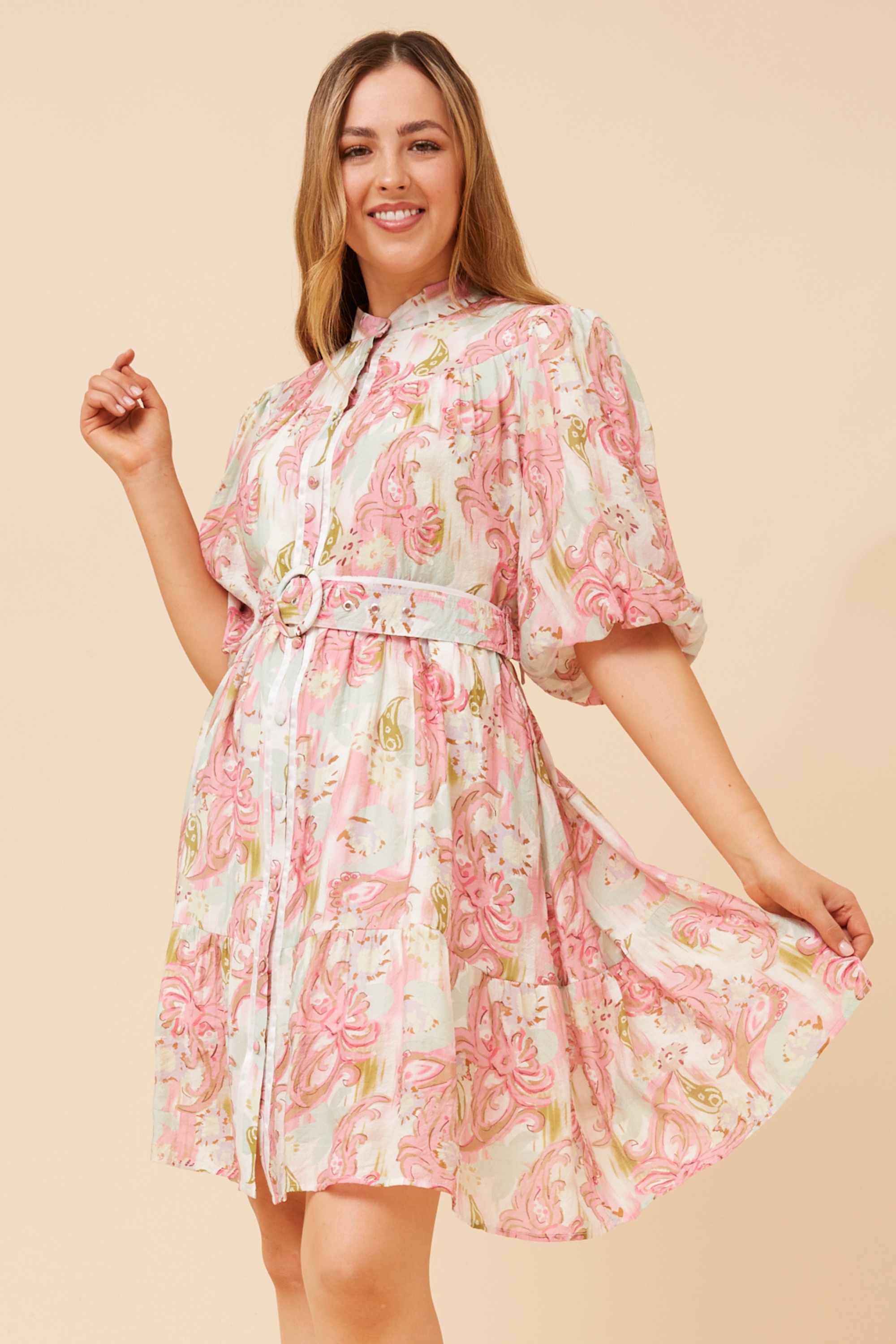 SIDONIA PAISLEY PRINT DRESS