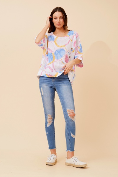SIEN ABSTRACT PRINT TOP