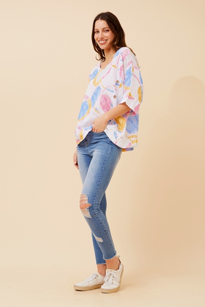 SIEN ABSTRACT PRINT TOP