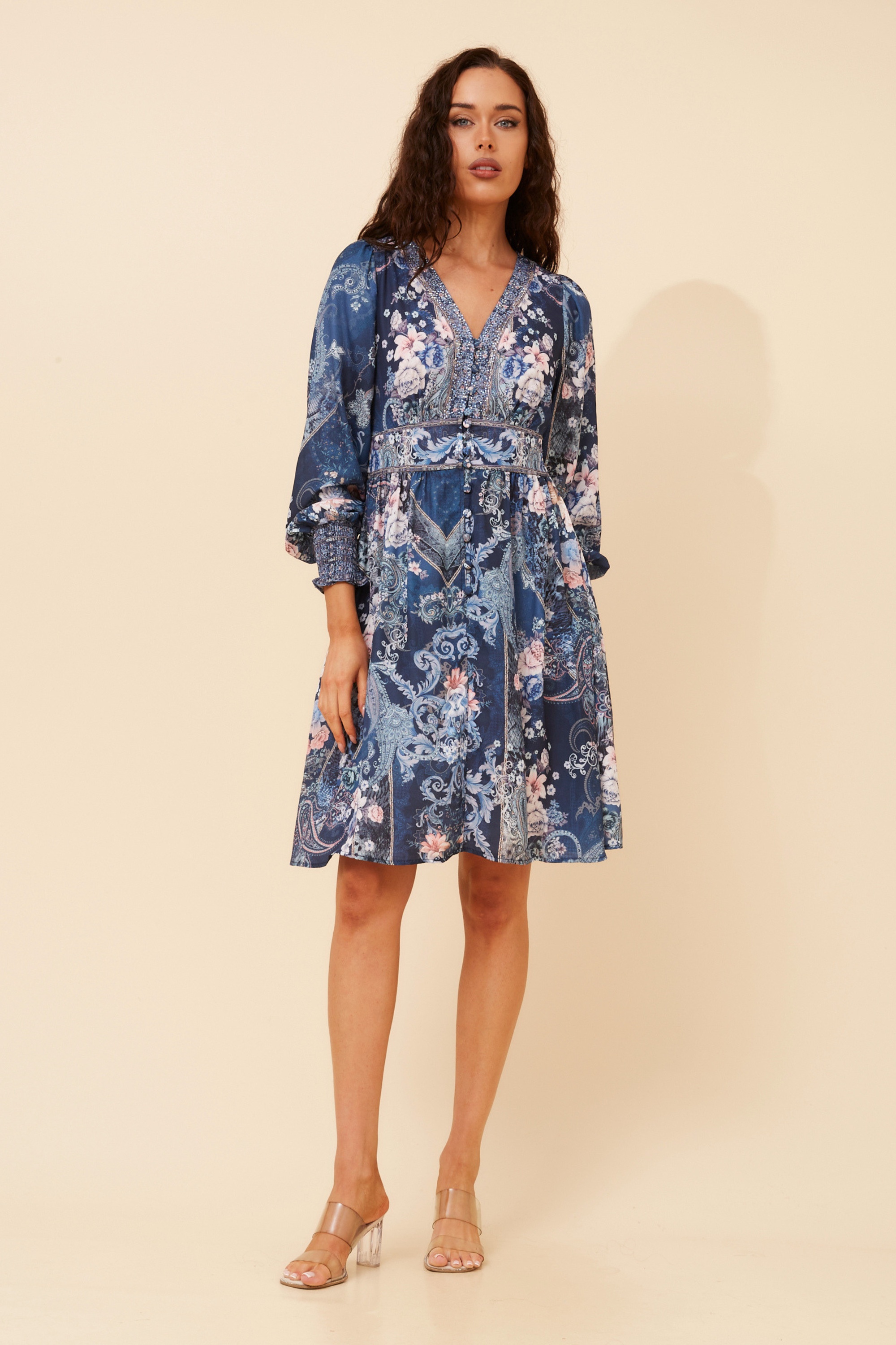 SINA ARABESQUE PRINT DRESS