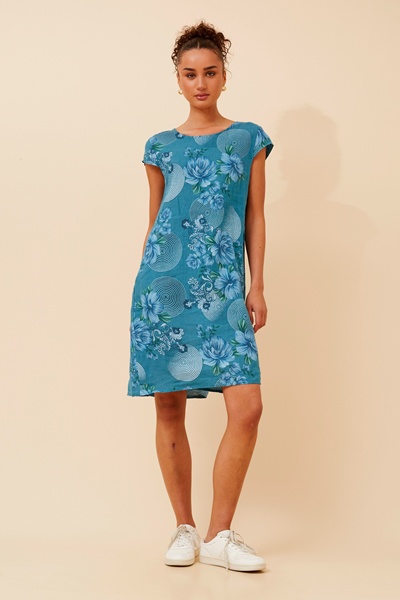 SISLEY FLORAL LINEN DRESS