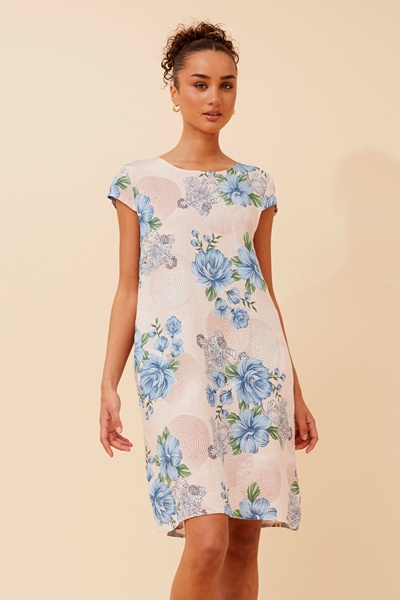 SISLEY FLORAL LINEN DRESS