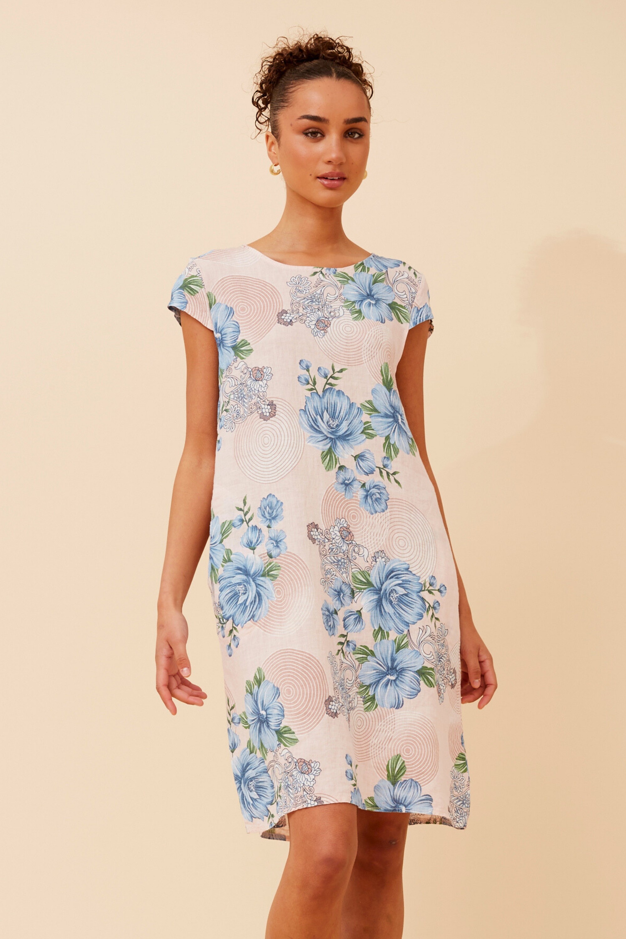 SISLEY FLORAL LINEN DRESS