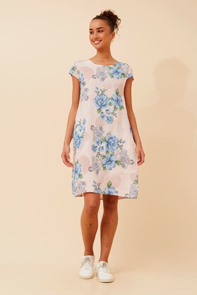 SISLEY FLORAL LINEN DRESS