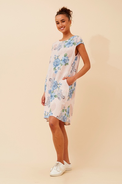 SISLEY FLORAL LINEN DRESS