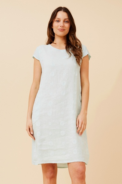 SISLEY POLKA DOT LINEN DRESS